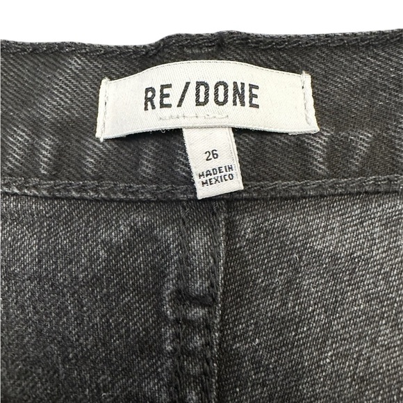 RE/DONE Levi’s Jeans Black Denim Cutoff Shorts 70’s High Rise Women Size 26 $275 - Picture 15 of 17
